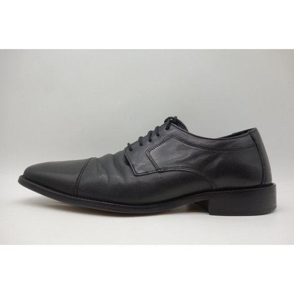Johnston J Murphy Black Leather Cap Toe Lace Up Oxfords Shoes Men\'s 11 M